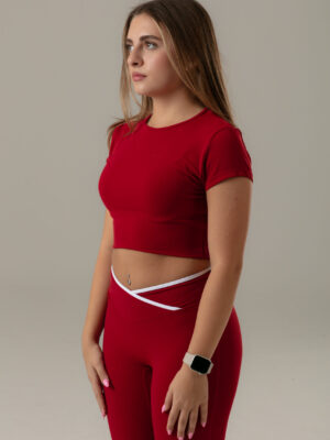 CURRENT© Tee in Pomegranate Seed, front view