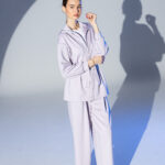 STONE© Straight Set in lilac, front view