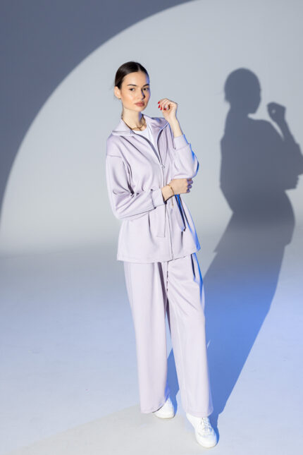 STONE© Straight Set in lilac, front view